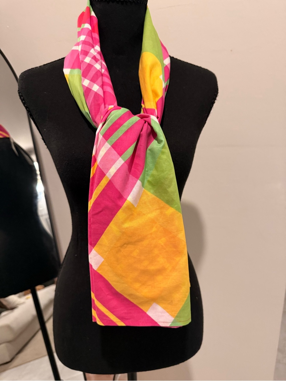 La Blanca Pink, Yellow & Green Geometric Wrap Scarf